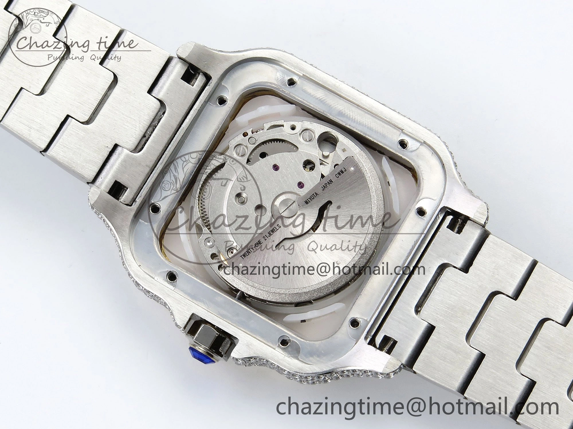 Santos De 40mm TWF 1:1 Best Edition SS Rainbow Dial 904L SS Case and Bracelet A2824
