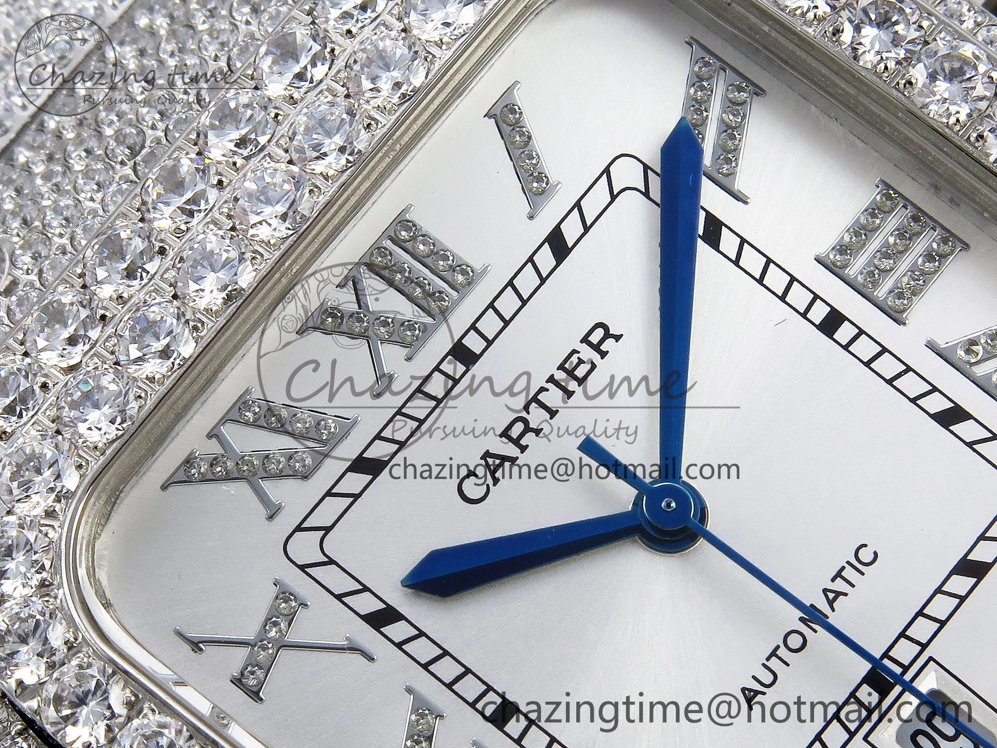 Santos De 40mm TWF 1:1 Best Edition White Dial 904L SS Case and Bracelet A2824