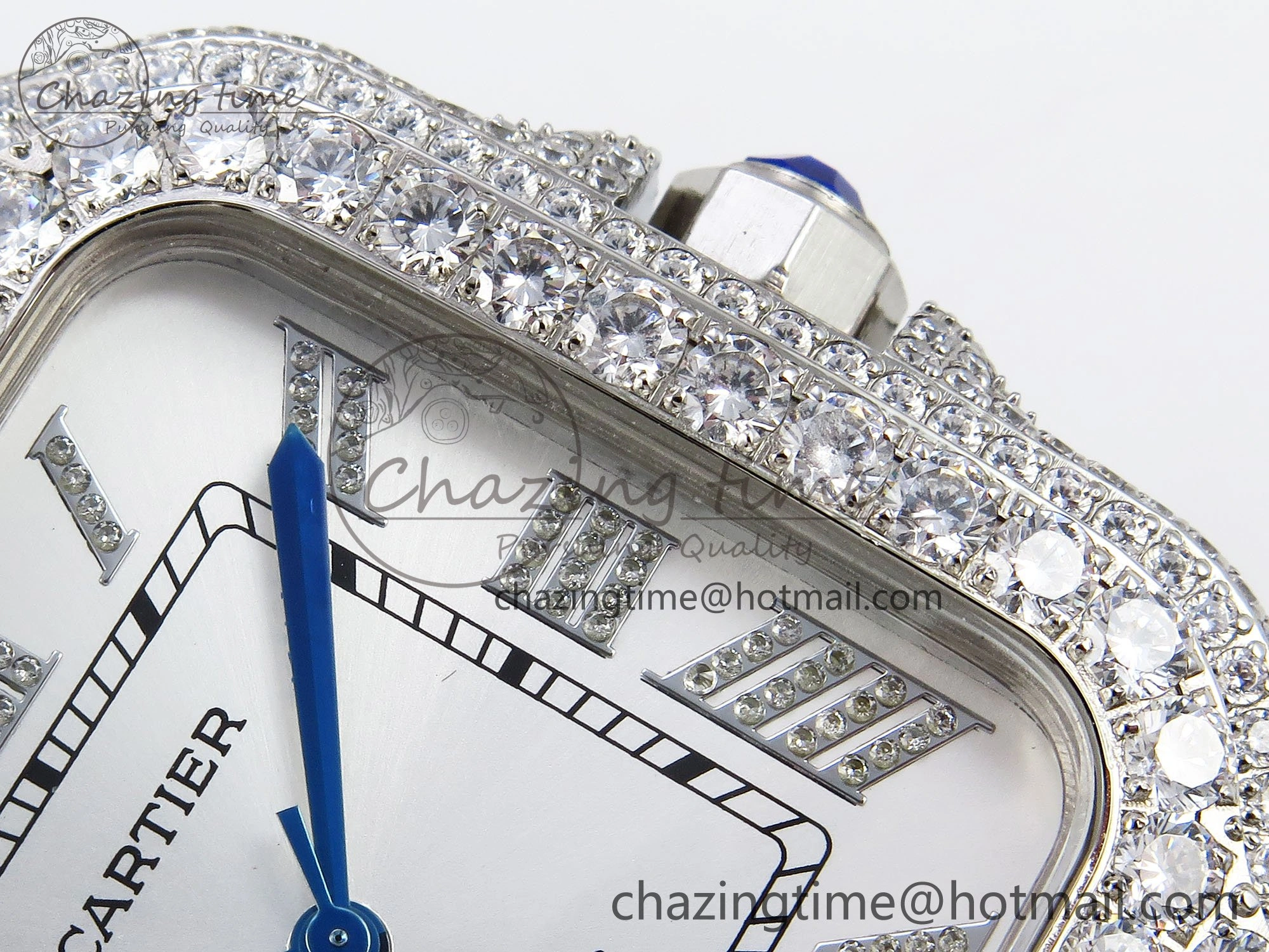 Santos De 40mm TWF 1:1 Best Edition White Dial 904L SS Case and Bracelet A2824
