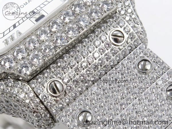 Santos De 40mm TWF 1:1 Best Edition White Dial 904L SS Case and Bracelet A2824