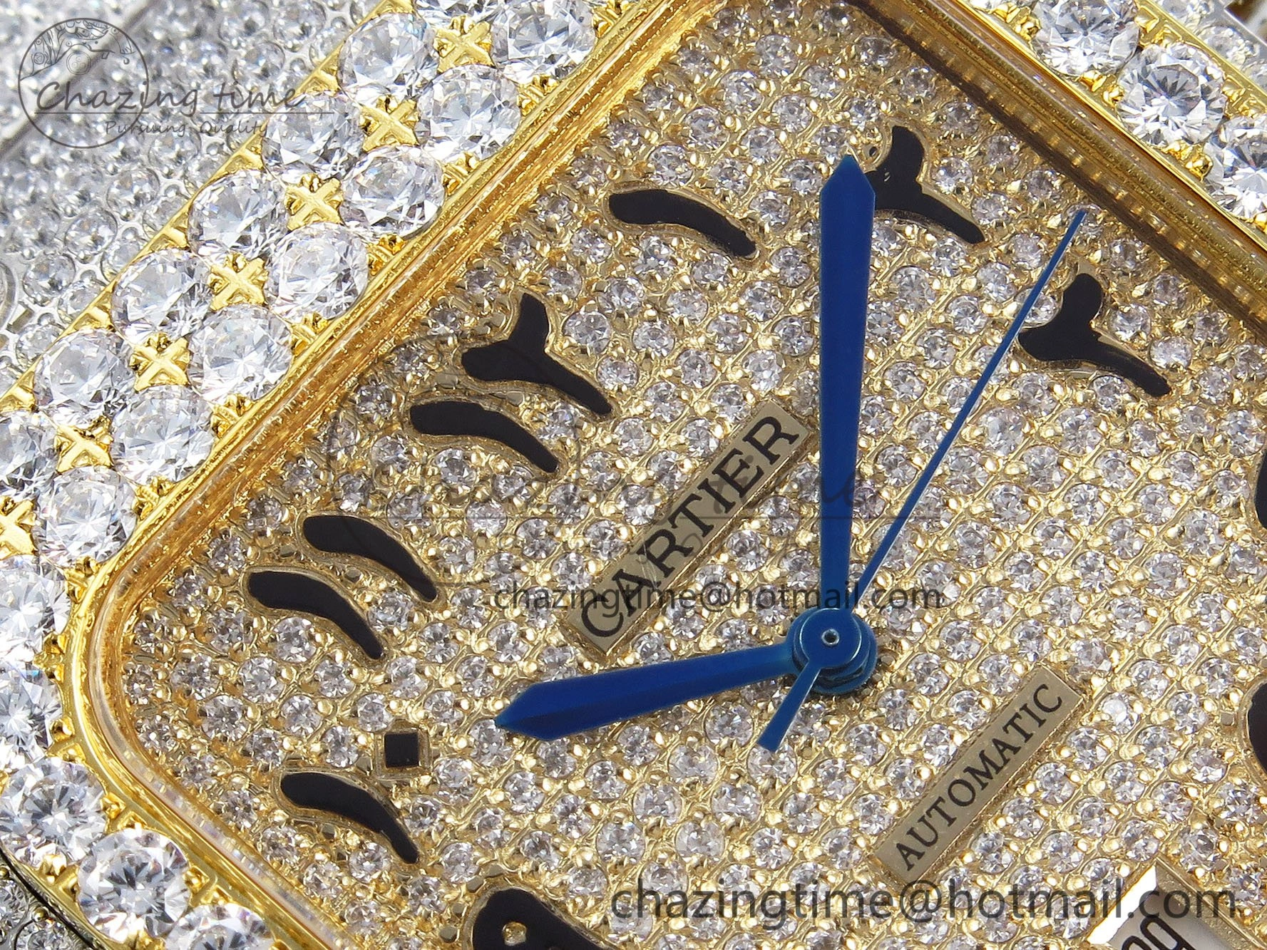 Santos De 40mm TWF 1:1 Best Edition YG Dial 904L SS YG Case and Bracelet A2824