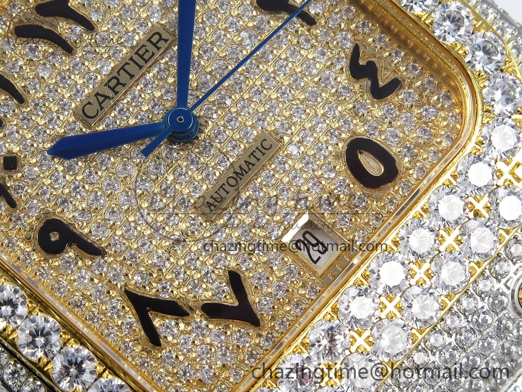 Santos De 40mm TWF 1:1 Best Edition YG Dial 904L SS YG Case and Bracelet A2824