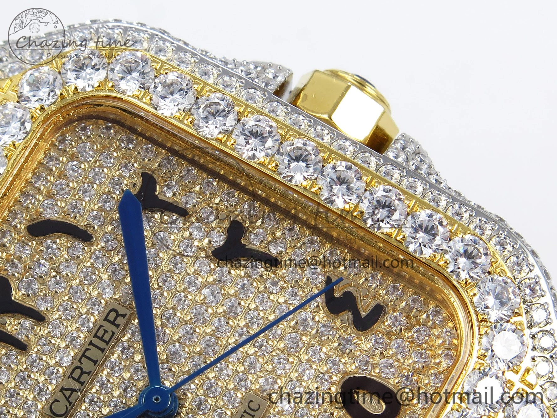 Santos De 40mm TWF 1:1 Best Edition YG Dial 904L SS YG Case and Bracelet A2824