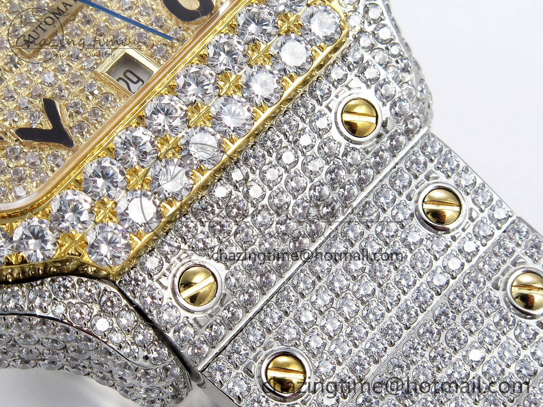 Santos De 40mm TWF 1:1 Best Edition YG Dial 904L SS YG Case and Bracelet A2824