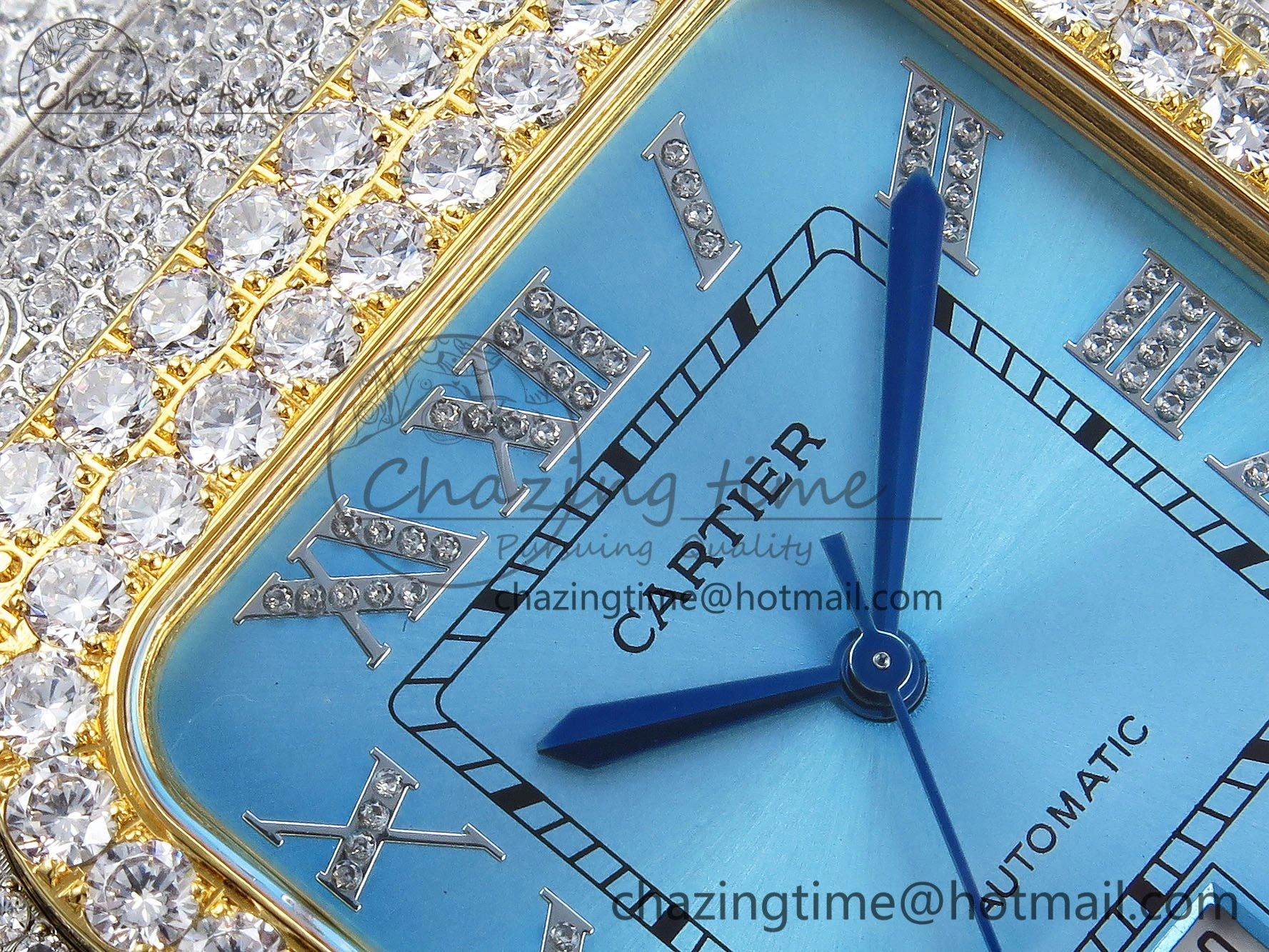 Santos De 40mm TWF 1:1 Best Edition YG Dial 904L SS YG Case and Bracelet A2824