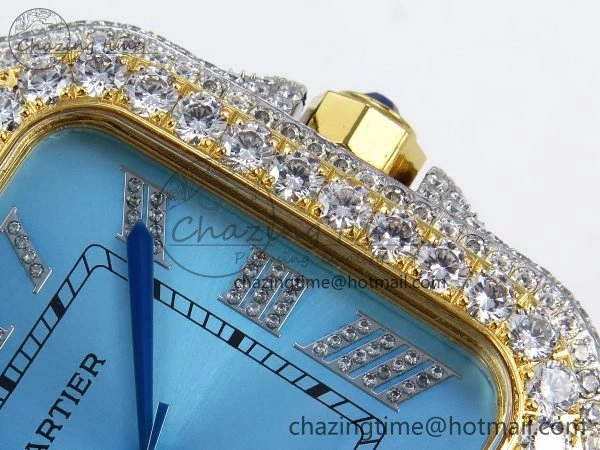 Santos De 40mm TWF 1:1 Best Edition YG Dial 904L SS YG Case and Bracelet A2824
