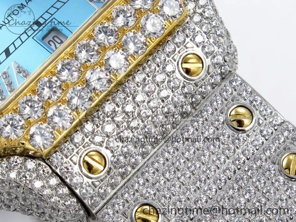 Santos De 40mm TWF 1:1 Best Edition YG Dial 904L SS YG Case and Bracelet A2824