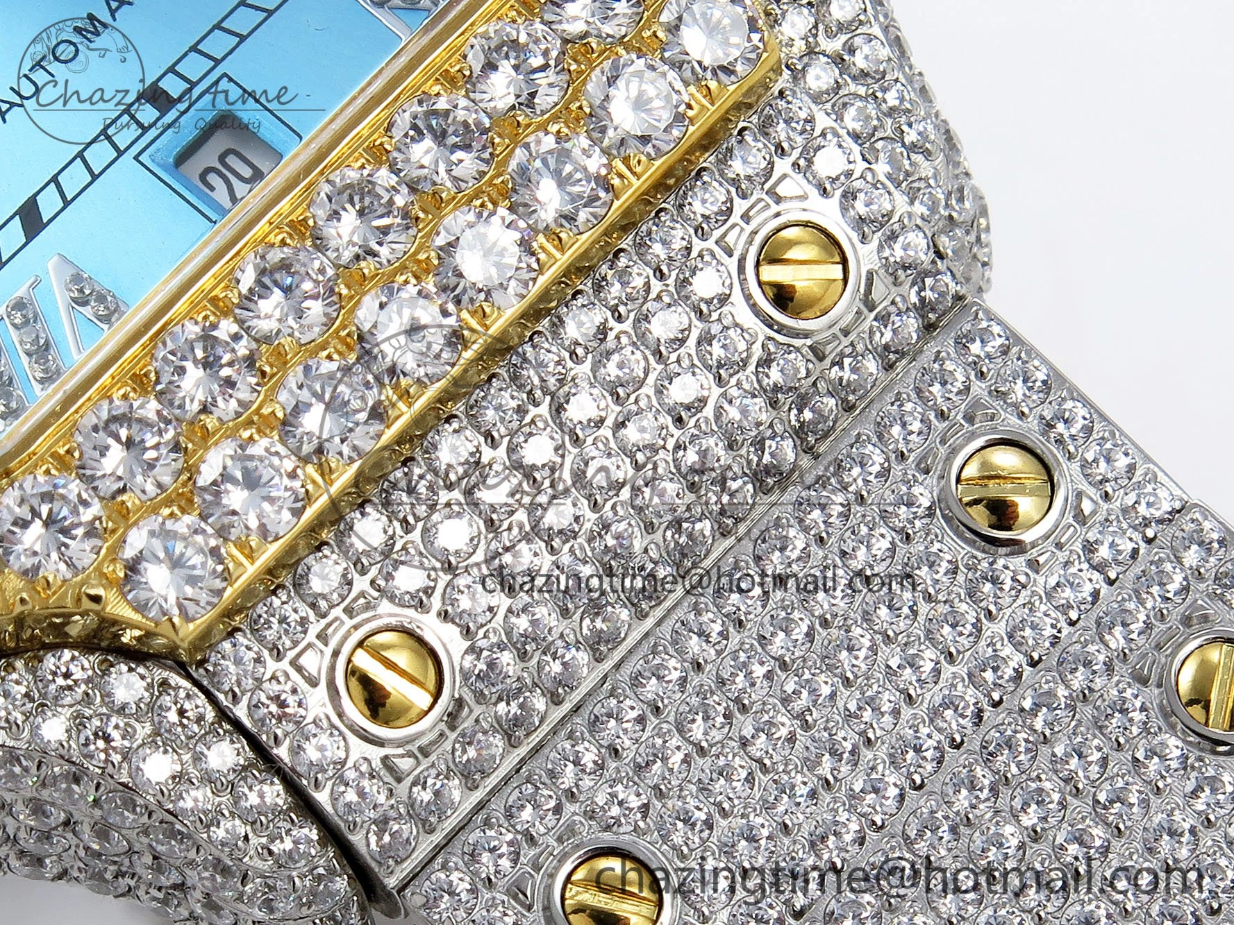Santos De 40mm TWF 1:1 Best Edition YG Dial 904L SS YG Case and Bracelet A2824