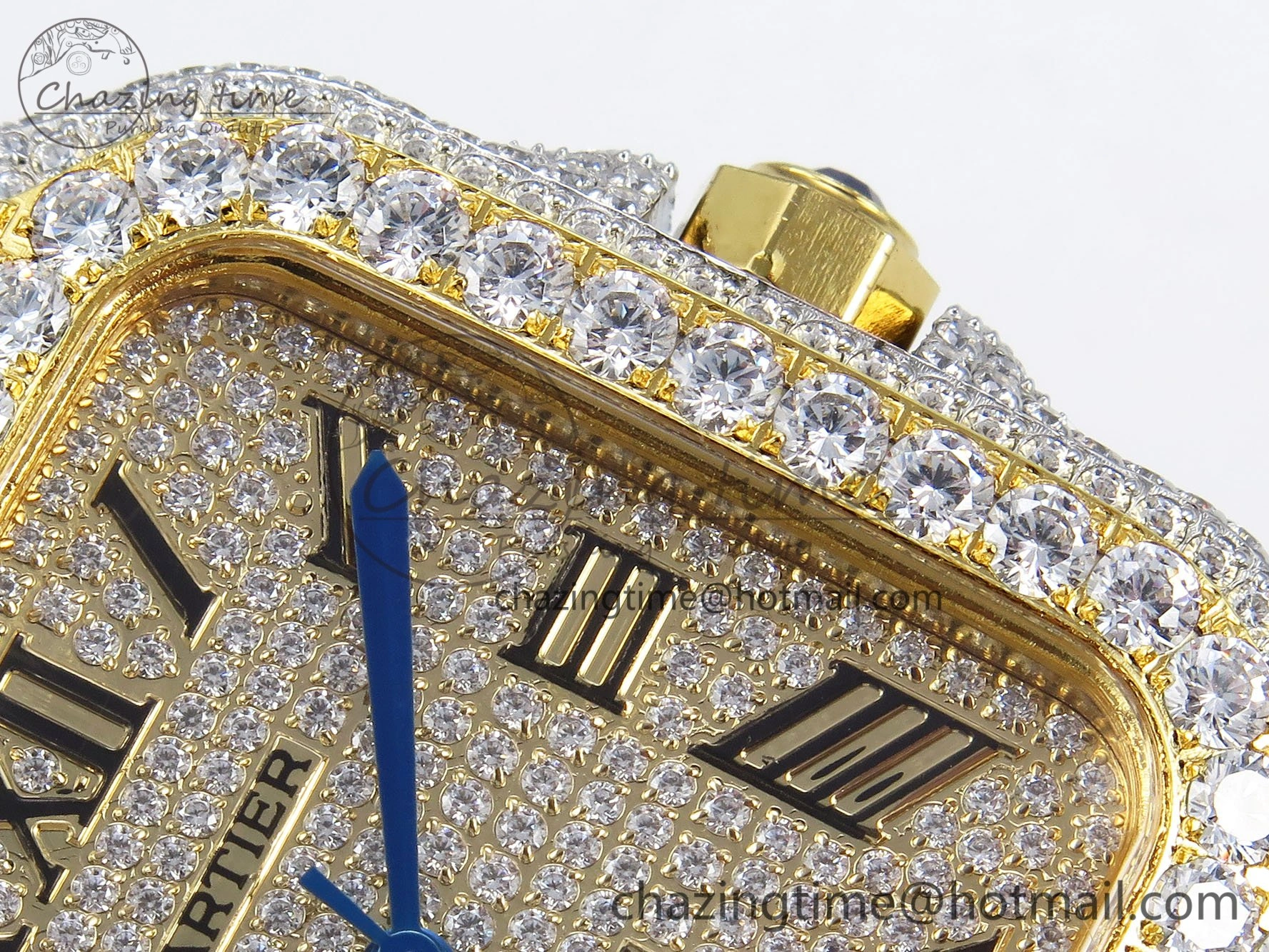 Santos De 40mm TWF 1:1 Best Edition YG Dial 904L SS YG Case and Bracelet A2824