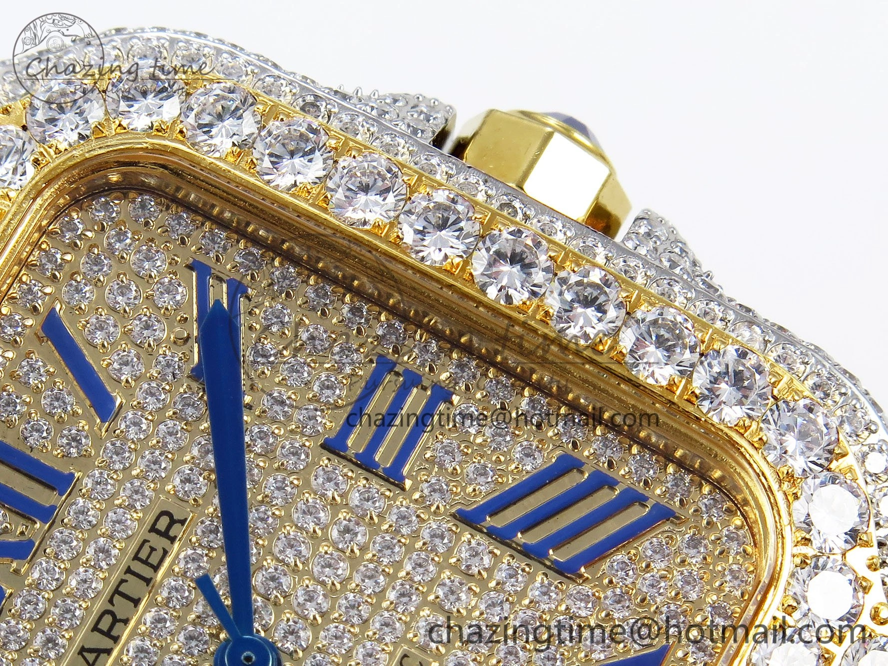 Santos De 40mm TWF 1:1 Best Edition YG Dial 904L SS YG Case and Bracelet A2824
