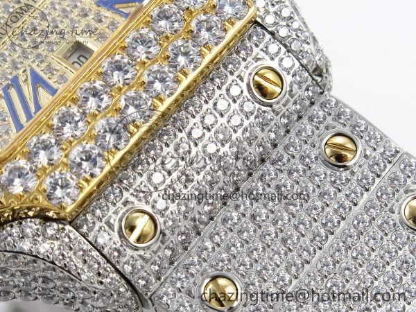 Santos De 40mm TWF 1:1 Best Edition YG Dial 904L SS YG Case and Bracelet A2824
