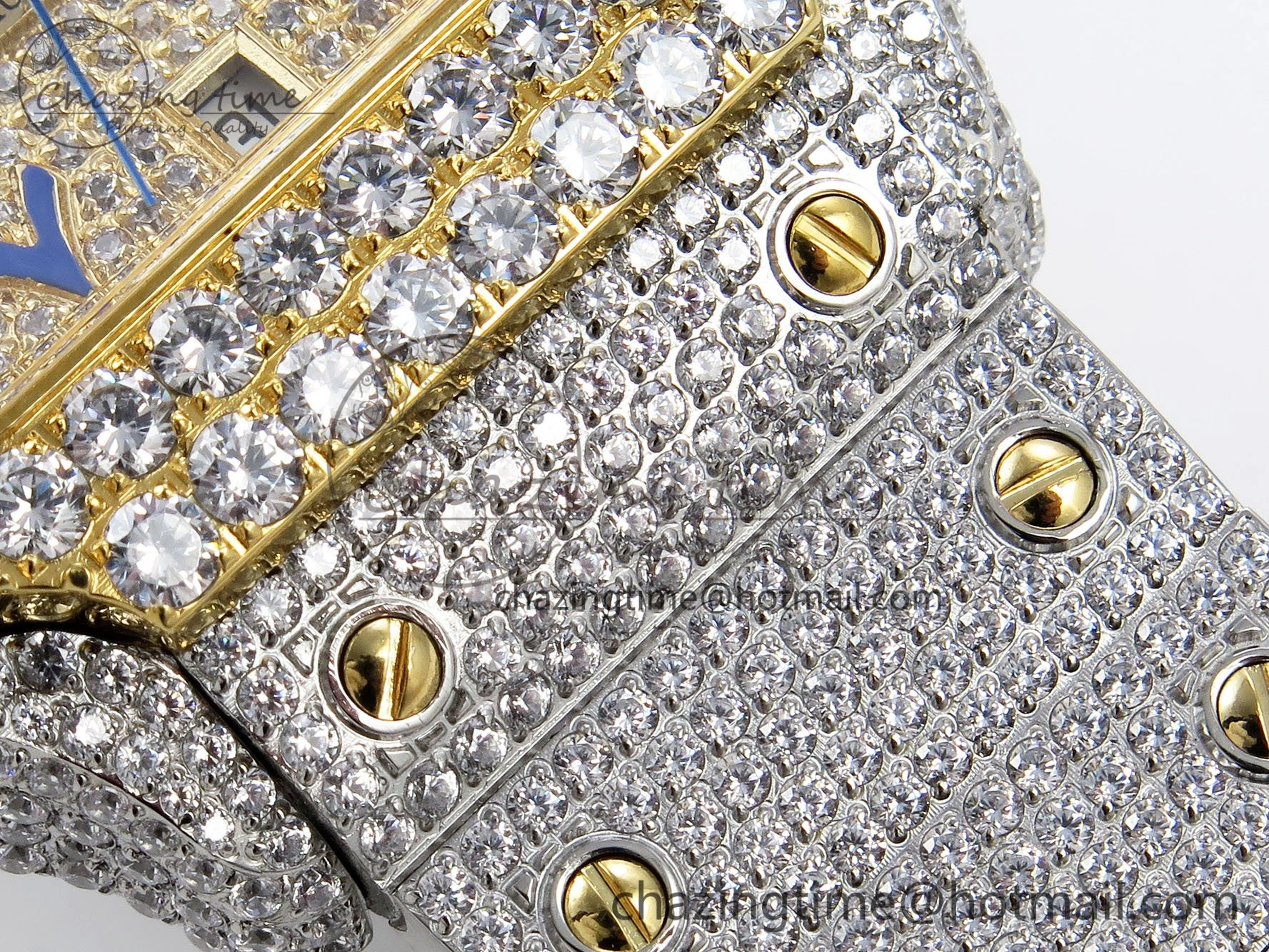 Santos De 40mm TWF 1:1 Best Edition YG Rainbow Dial 904L SS YG Case and Bracelet A2824