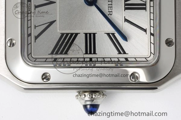 Santos Dumont 27.5mm IWSF Best Edition Silver Dial on Red Leather Strap Quartz