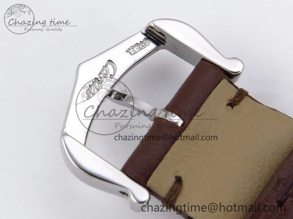 Santos Dumont 27.5mm SS AF 1:1 Best Edition Silver Dial on Brown Leather Strap A157