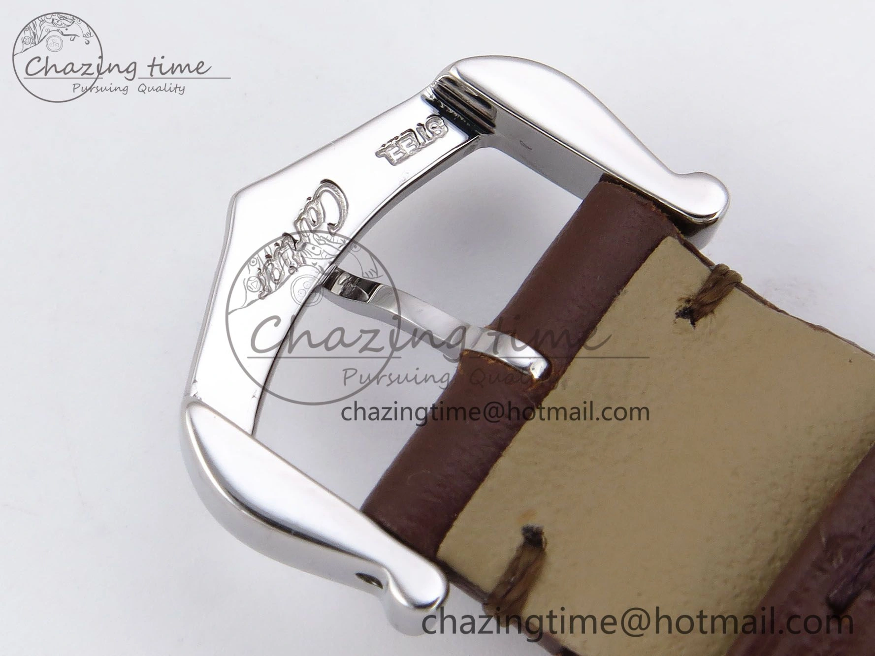 Santos Dumont 27.5mm SS AF 1:1 Best Edition Silver Dial on Brown Leather Strap A157