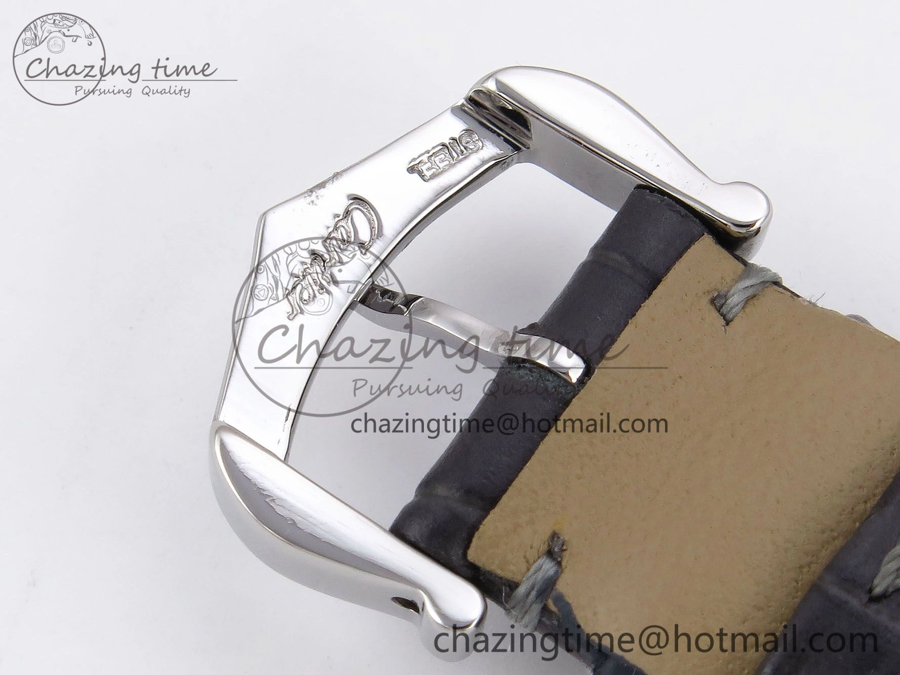 Santos Dumont 27.5mm SS AF 1:1 Best Edition Silver Dial on Gray Croco Strap A157