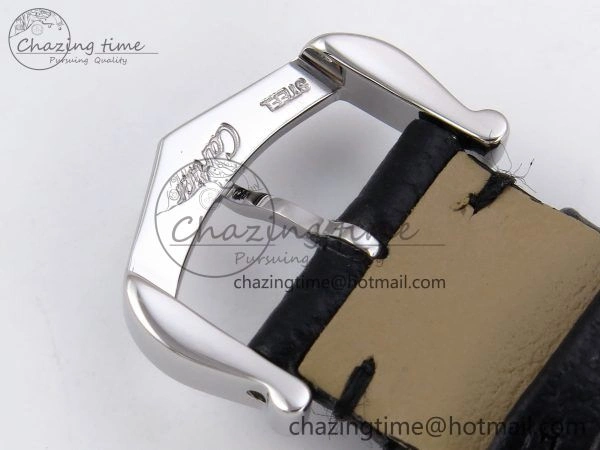 Santos Dumont 27.5mm SS RG AF 1:1 Best Edition Silver Dial on Black Leather Strap A157