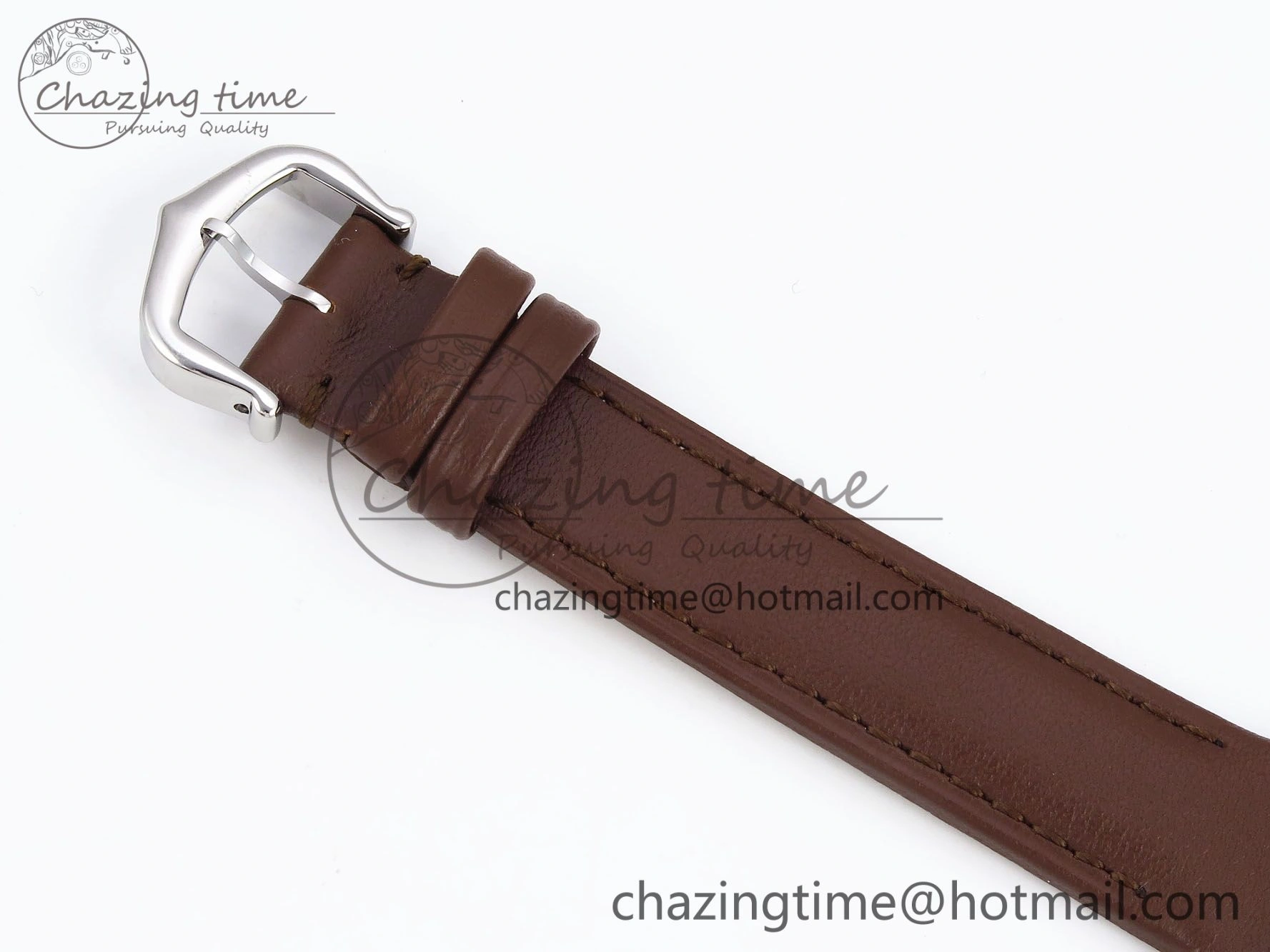 Santos Dumont 27.5mm SS RG AF 1:1 Best Edition Silver Dial on Brown Leather Strap A157