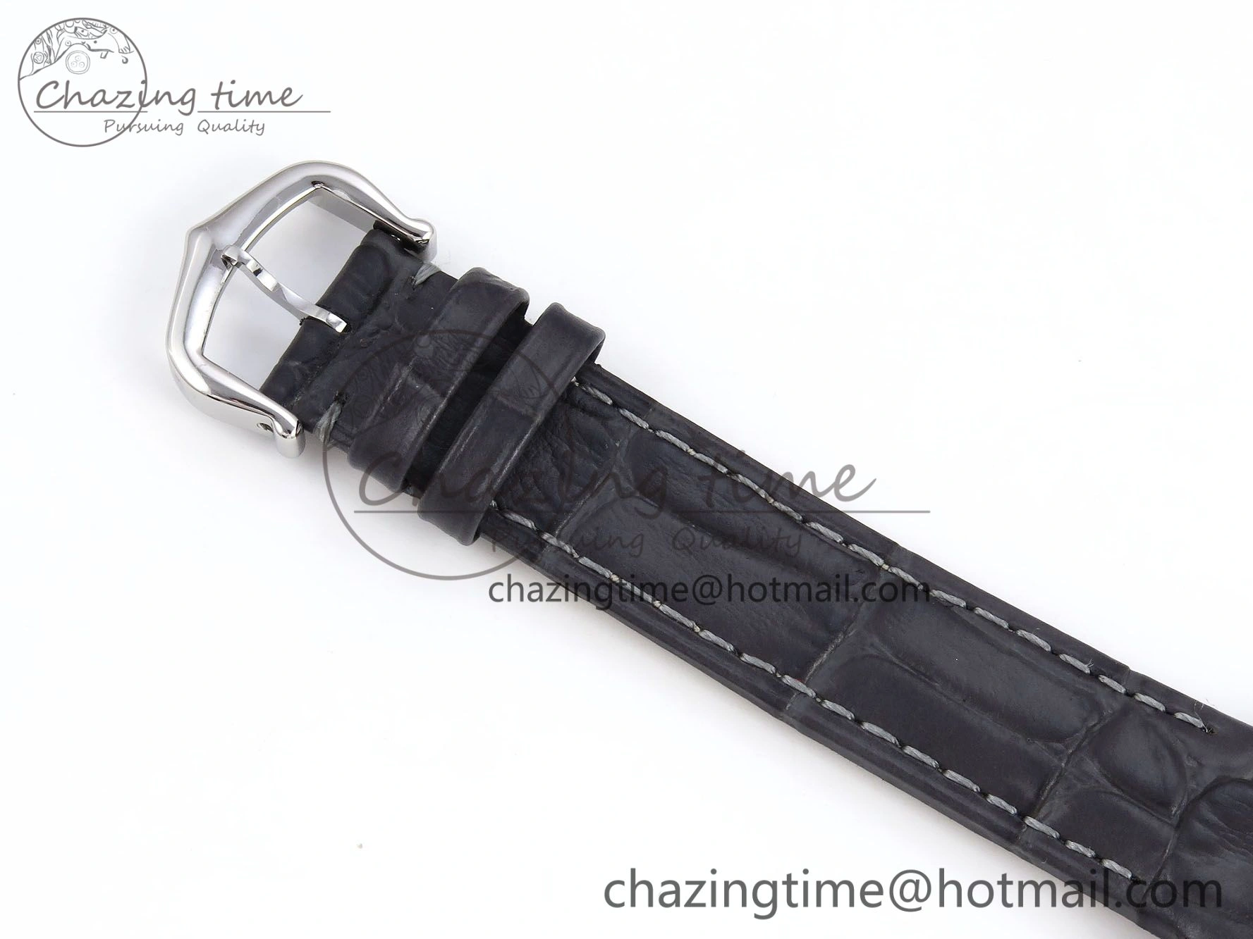Santos Dumont 27.5mm SS RG AF 1:1 Best Edition Silver Dial on Gray Croco Strap A157