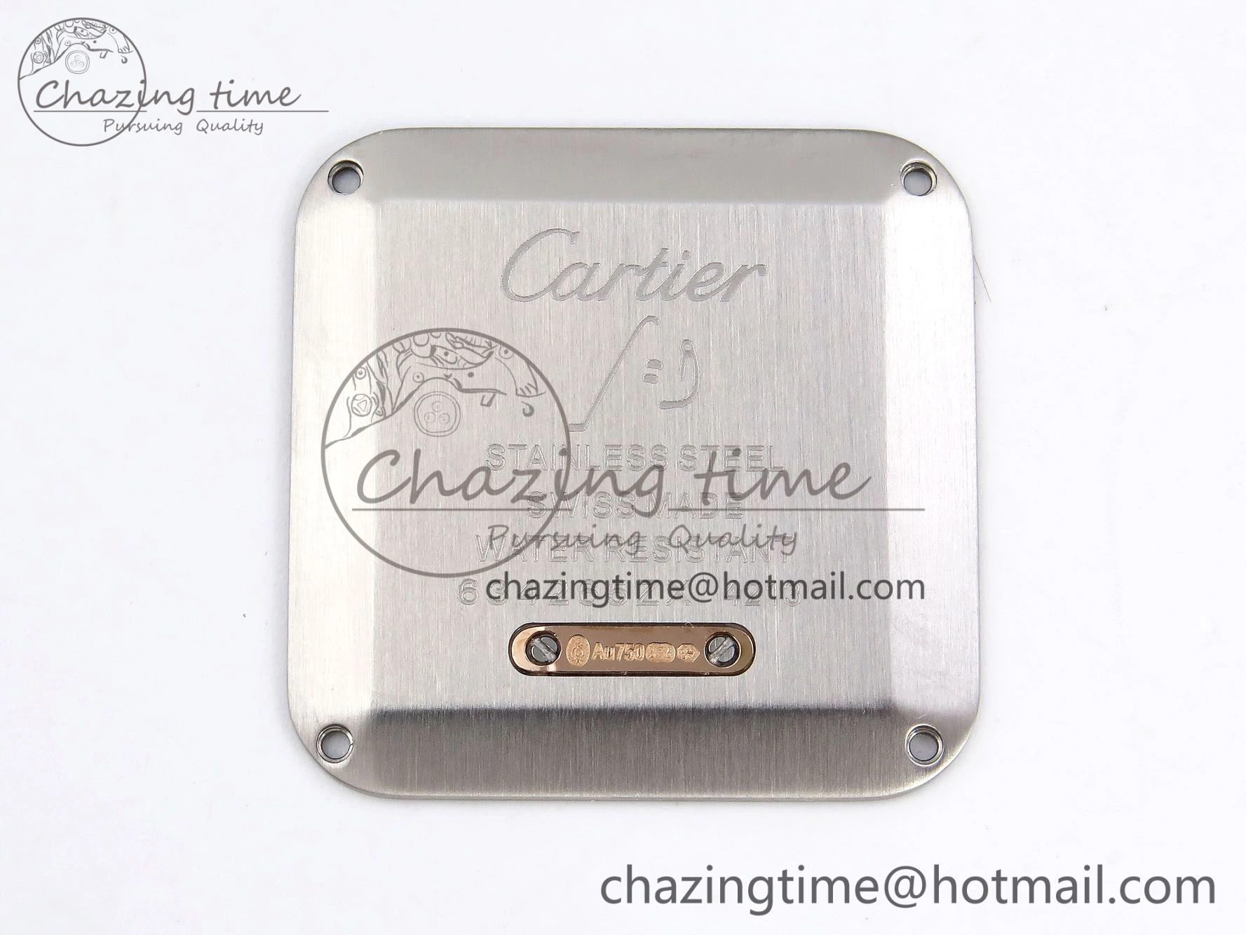 Santos Dumont 27.5mm SS RG AF 1:1 Best Edition Silver Dial on Gray Croco Strap A157