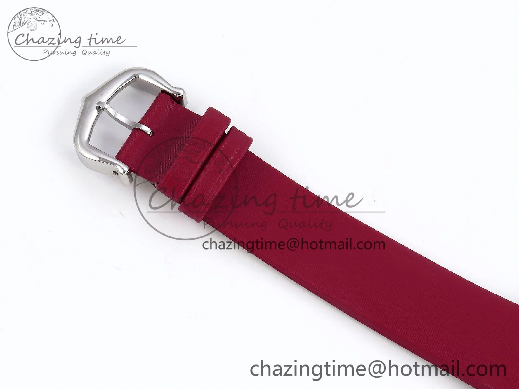 Santos Dumont 27.5mm SS RG AF 1:1 Best Edition Silver Dial on Red Fabric Strap A157