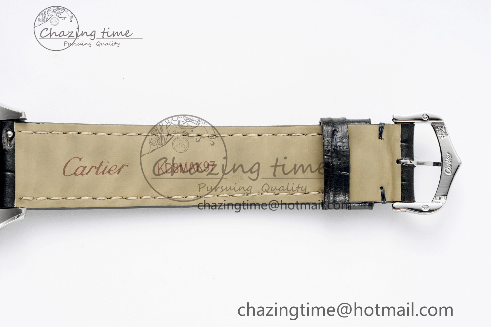 Santos Dumont 31.4mm IWSF Best Edition Silver Dial on Black Leather Strap Quartz