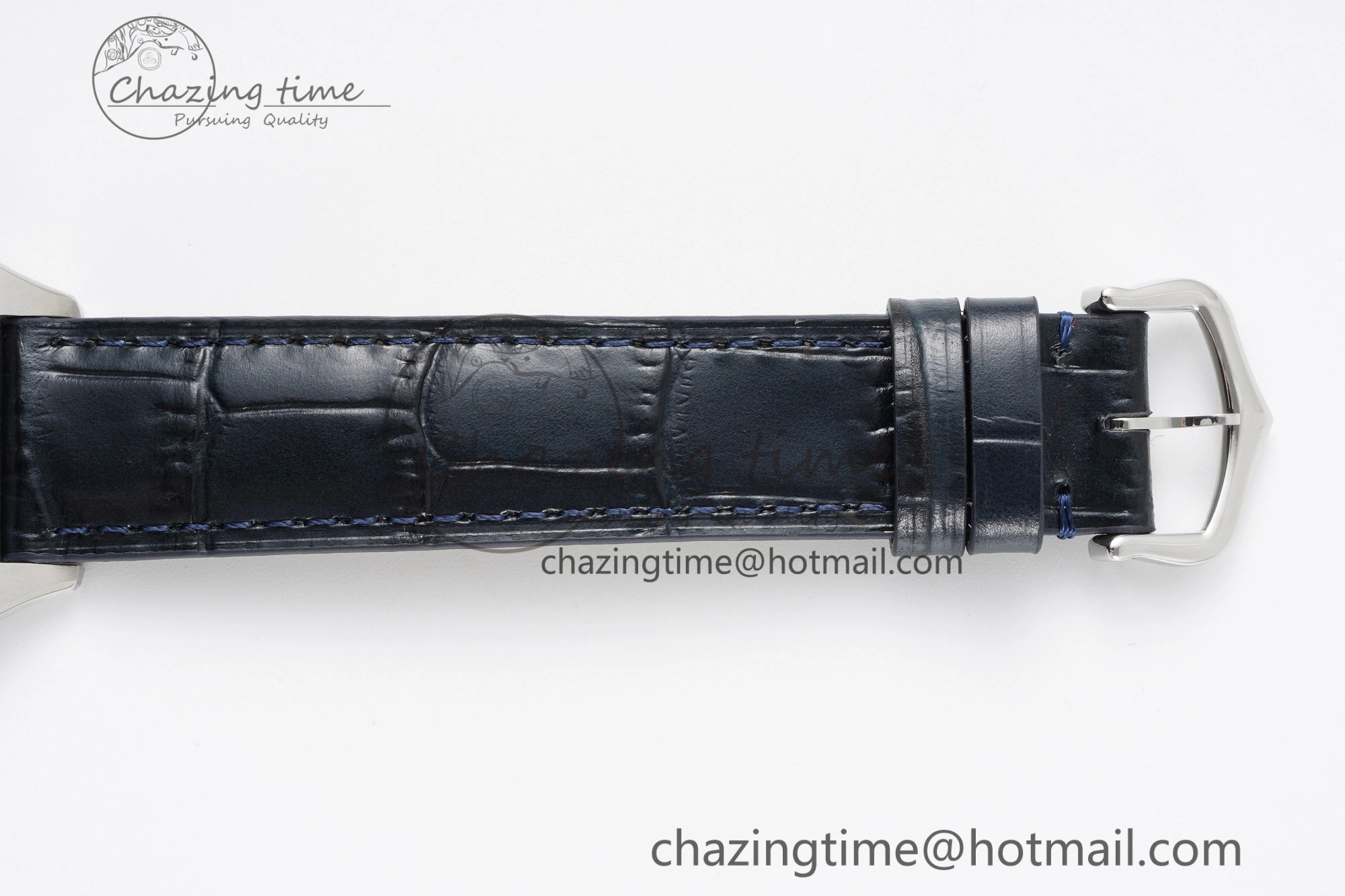 Santos Dumont 31.4mm IWSF Best Edition Silver Dial on Blue Leather Strap Quartz
