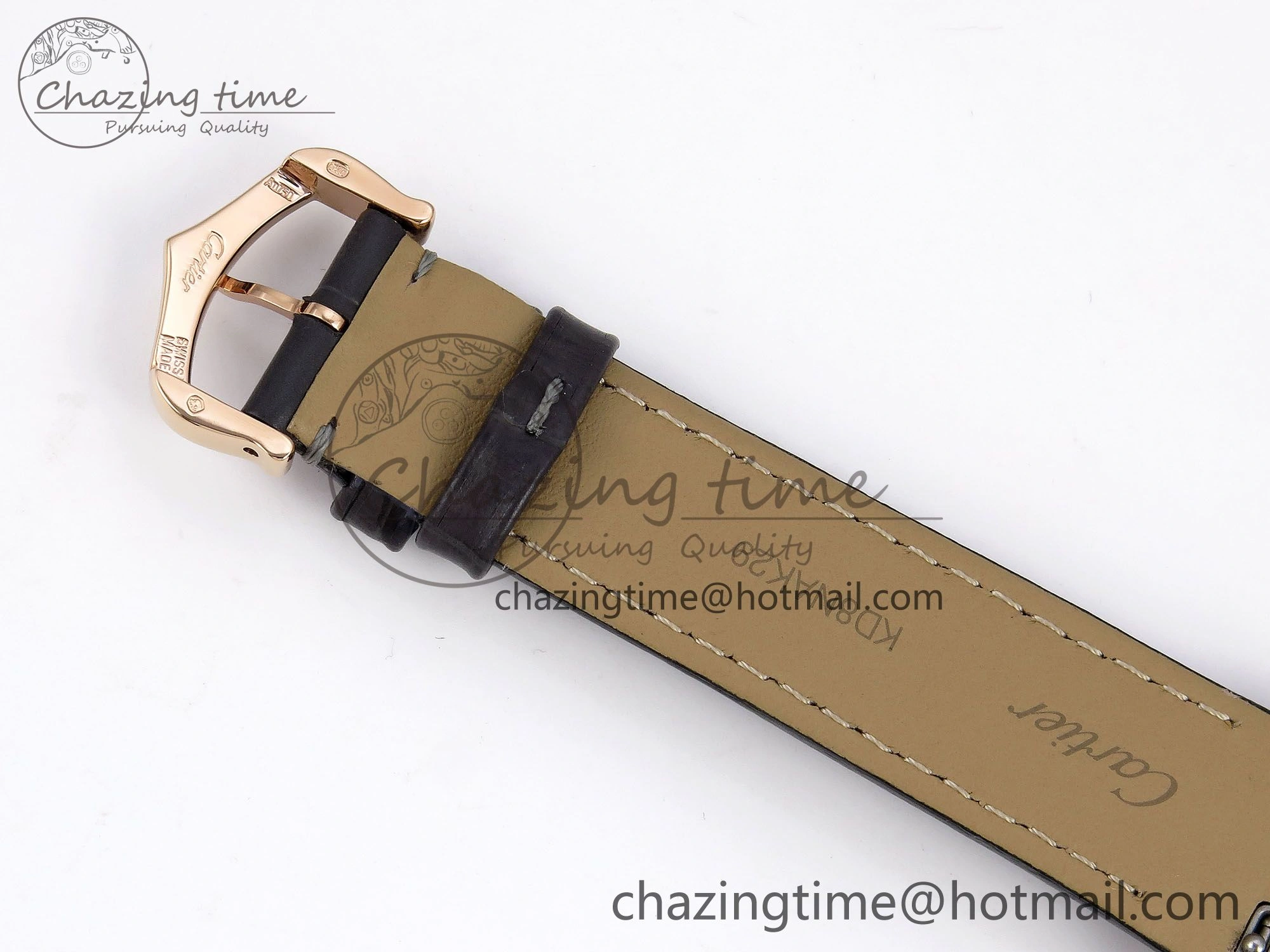 Santos Dumont 31.4mm RG AF 1:1 Best Edition Silver Dial Diamonds Bezel on Gray Croco Strap A157