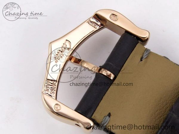 Santos Dumont 31.4mm RG AF 1:1 Best Edition Silver Dial Diamonds Bezel on Gray Croco Strap A157