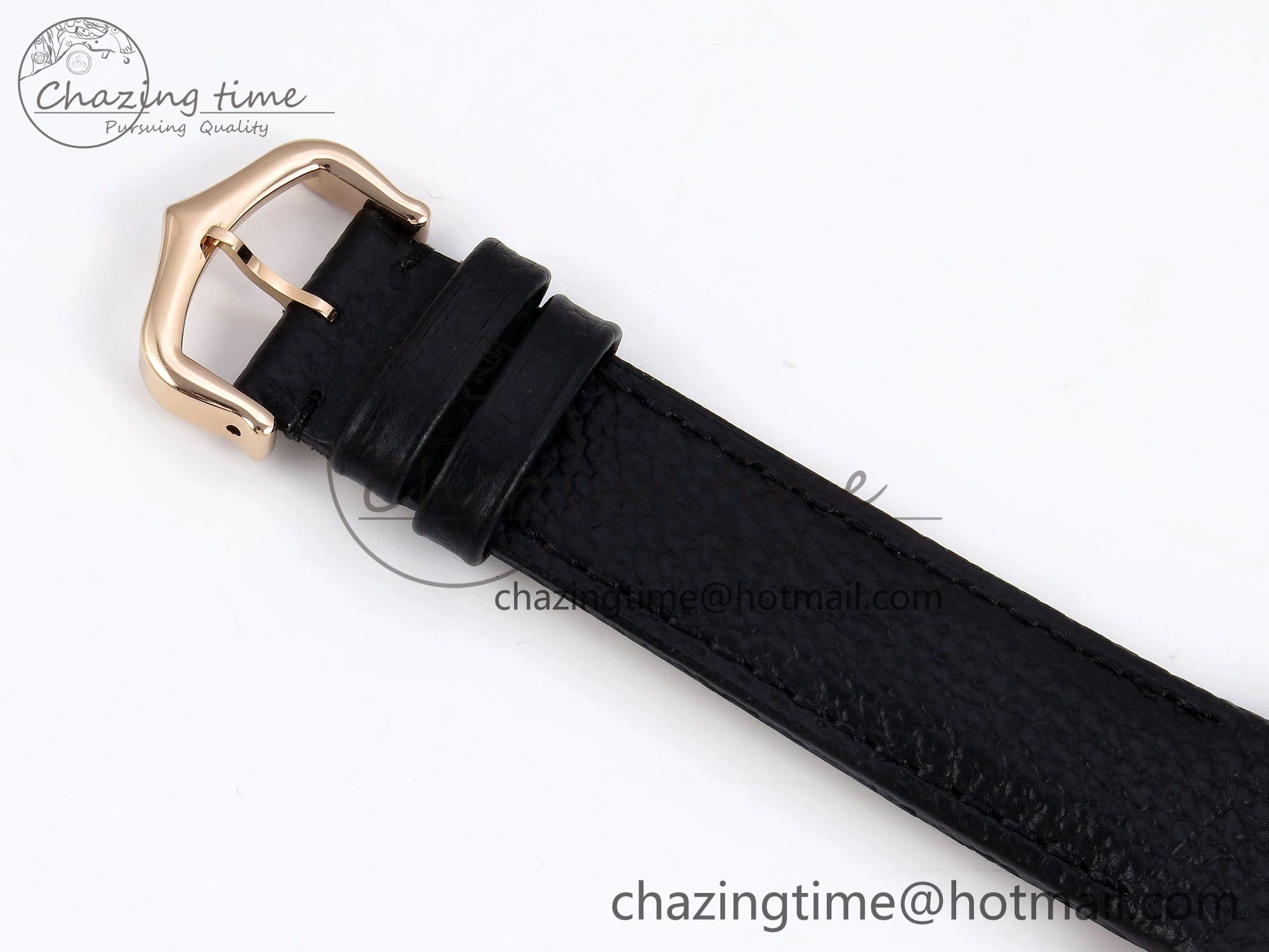 Santos Dumont 31.4mm RG AF 1:1 Best Edition Silver Dial on Black Leather Strap A157