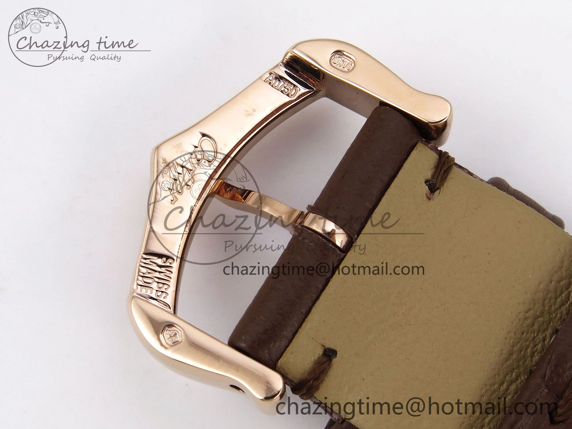 Santos Dumont 31.4mm RG AF 1:1 Best Edition Silver Dial on Brown Leather Strap A157