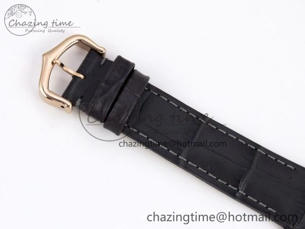 Santos Dumont 31.4mm RG AF 1:1 Best Edition Silver Dial on Gray Croco Strap A157