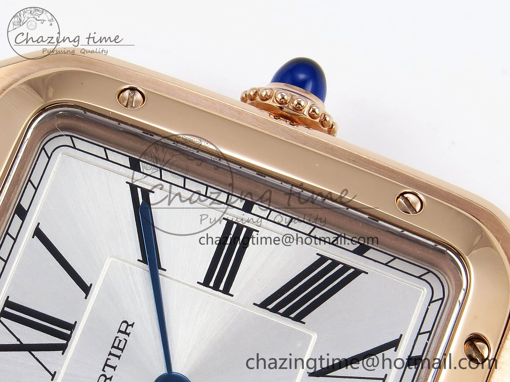 Santos Dumont 31.4mm RG AF 1:1 Best Edition Silver Dial on Red Fabric Strap A157