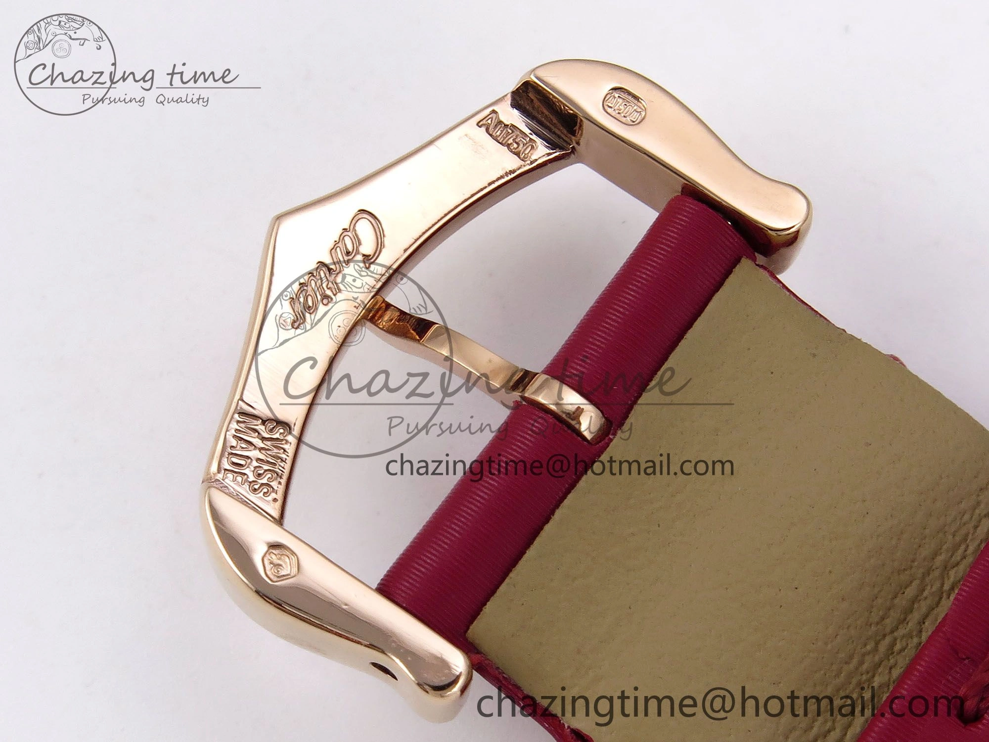 Santos Dumont 31.4mm RG AF 1:1 Best Edition Silver Dial on Red Fabric Strap A157