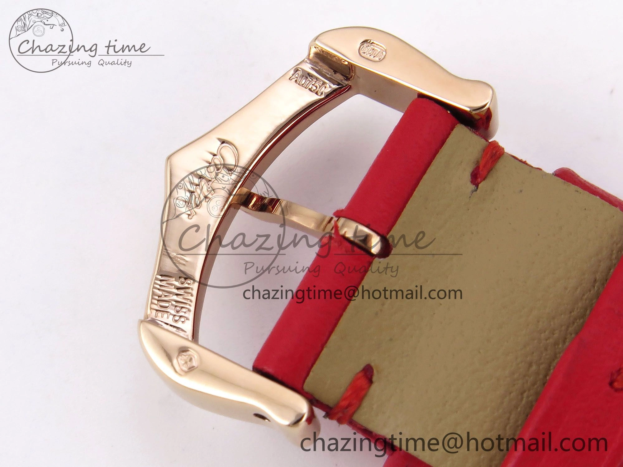 Santos Dumont 31.4mm RG AF 1:1 Best Edition Silver Dial on Red Leather Strap A157