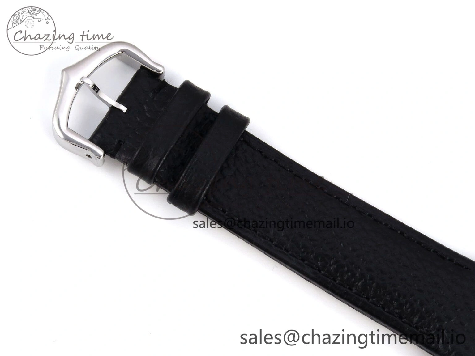 Santos Dumont 31.4mm SS AF 1:1 Best Edition Silver Dial on Black Leather Strap A157