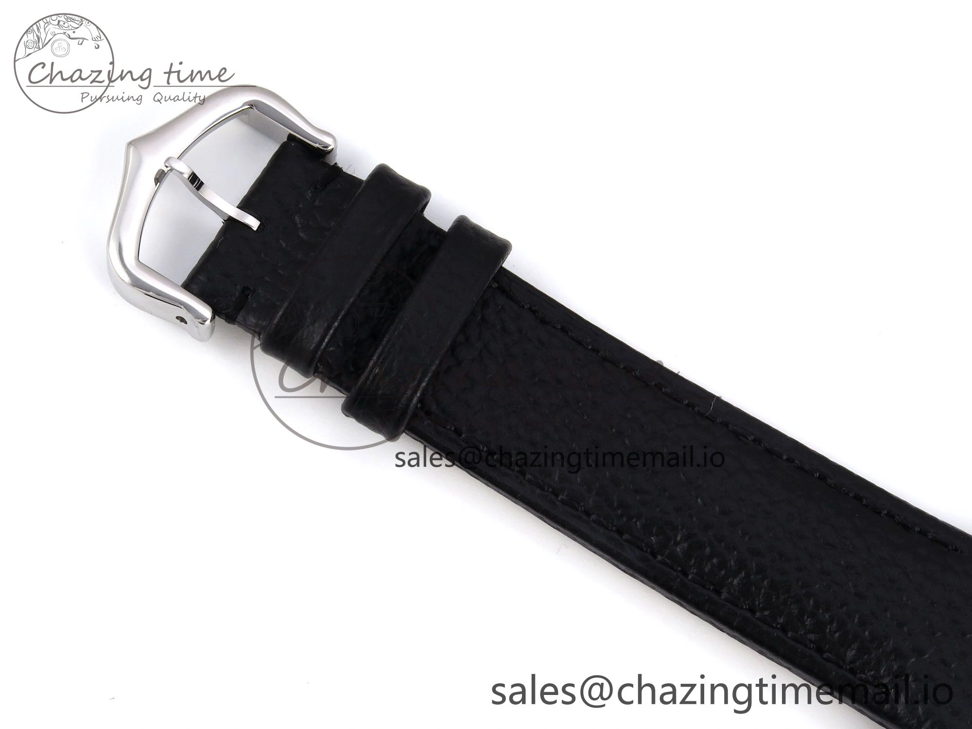 Santos Dumont 31.4mm SS AF 1:1 Best Edition Silver Dial on Black Leather Strap A157