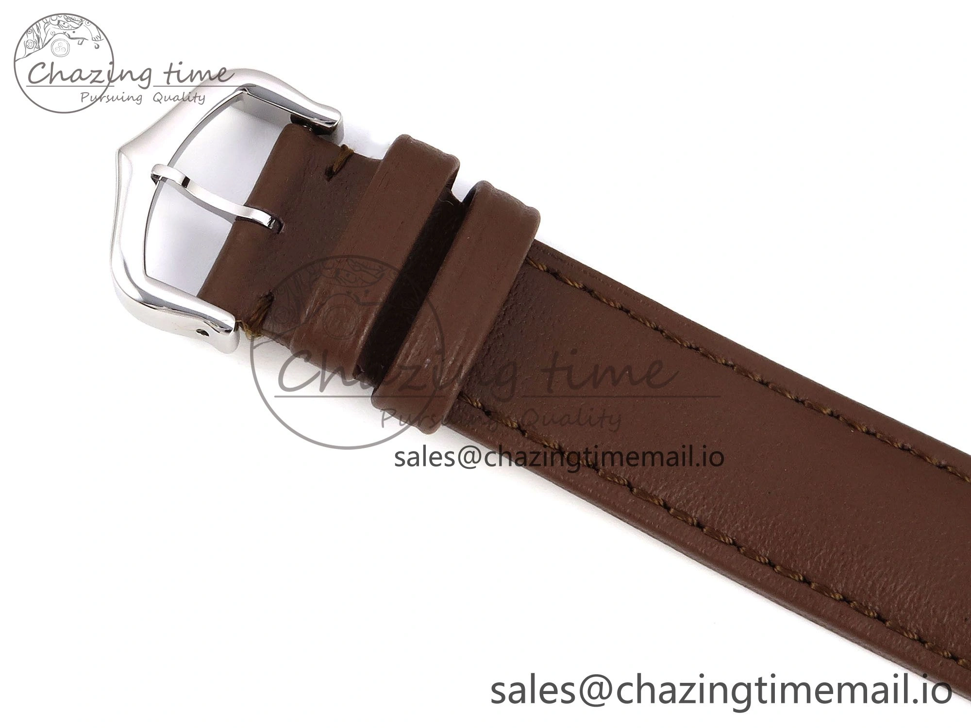 Santos Dumont 31.4mm SS AF 1:1 Best Edition Silver Dial on Brown Leather Strap A157