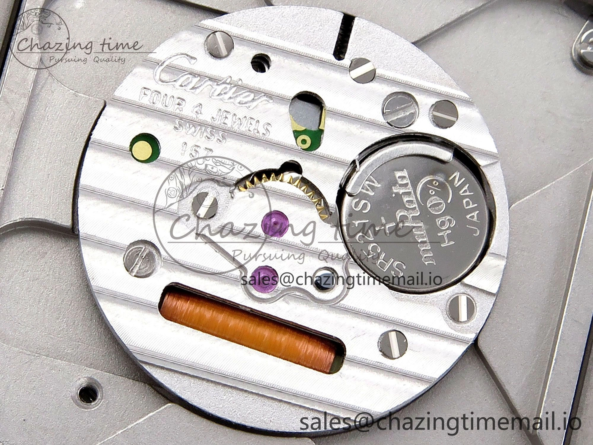 Santos Dumont 31.4mm SS AF 1:1 Best Edition Silver Dial on Red Fabric Strap A157