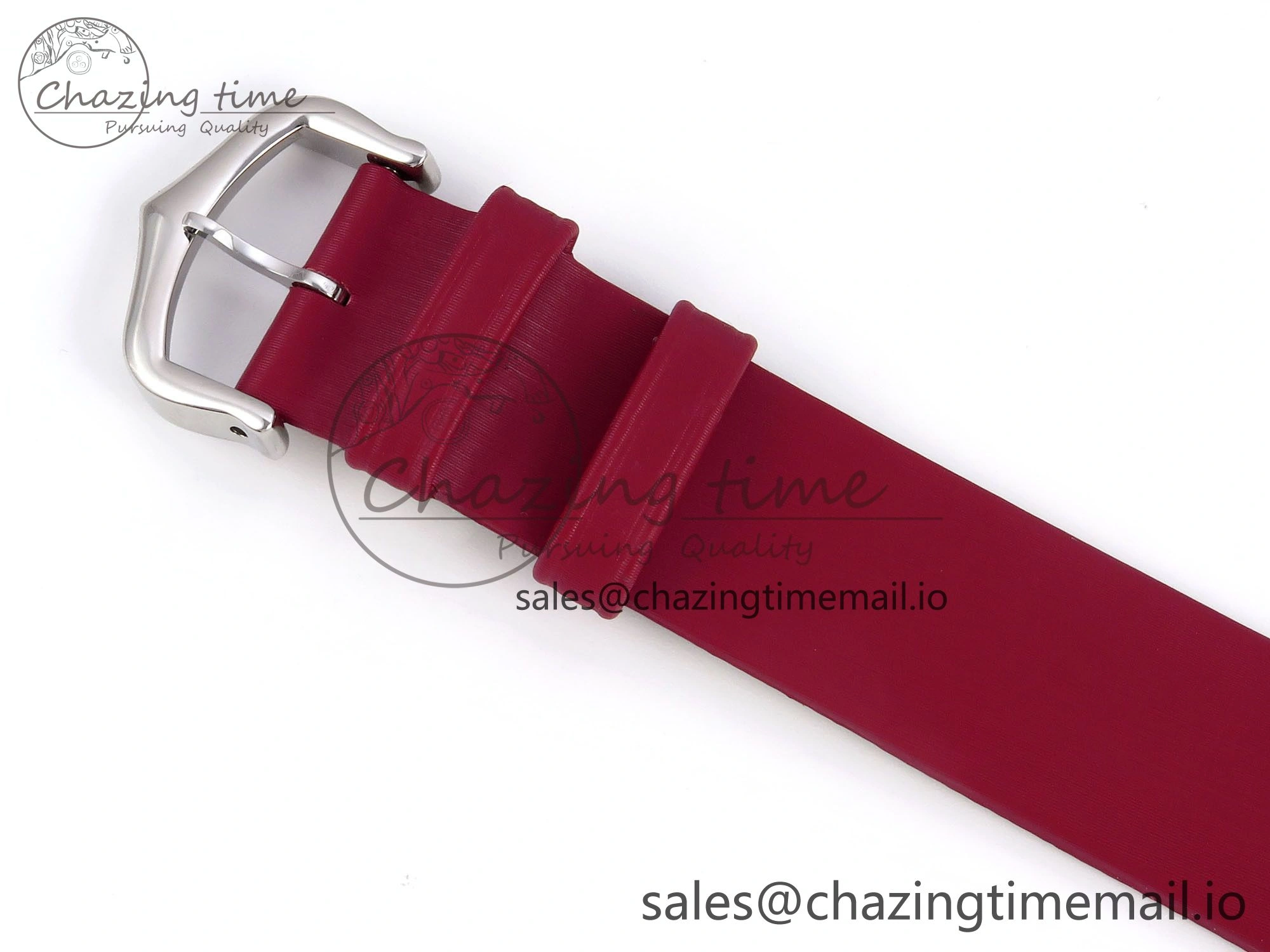 Santos Dumont 31.4mm SS AF 1:1 Best Edition Silver Dial on Red Fabric Strap A157