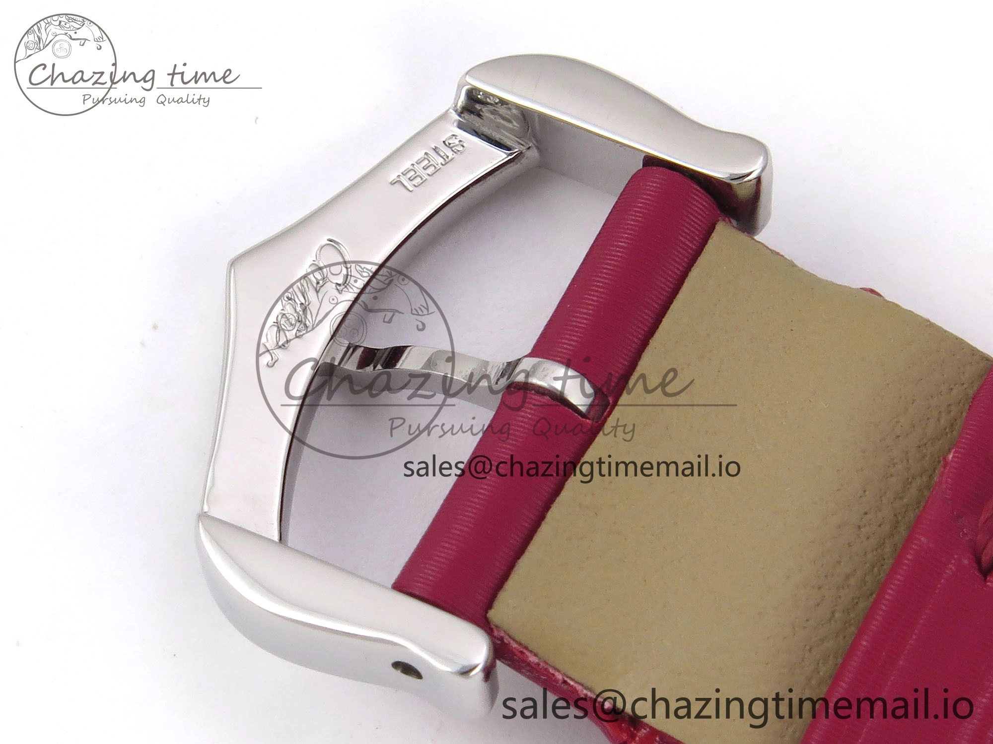 Santos Dumont 31.4mm SS AF 1:1 Best Edition Silver Dial on Red Fabric Strap A157