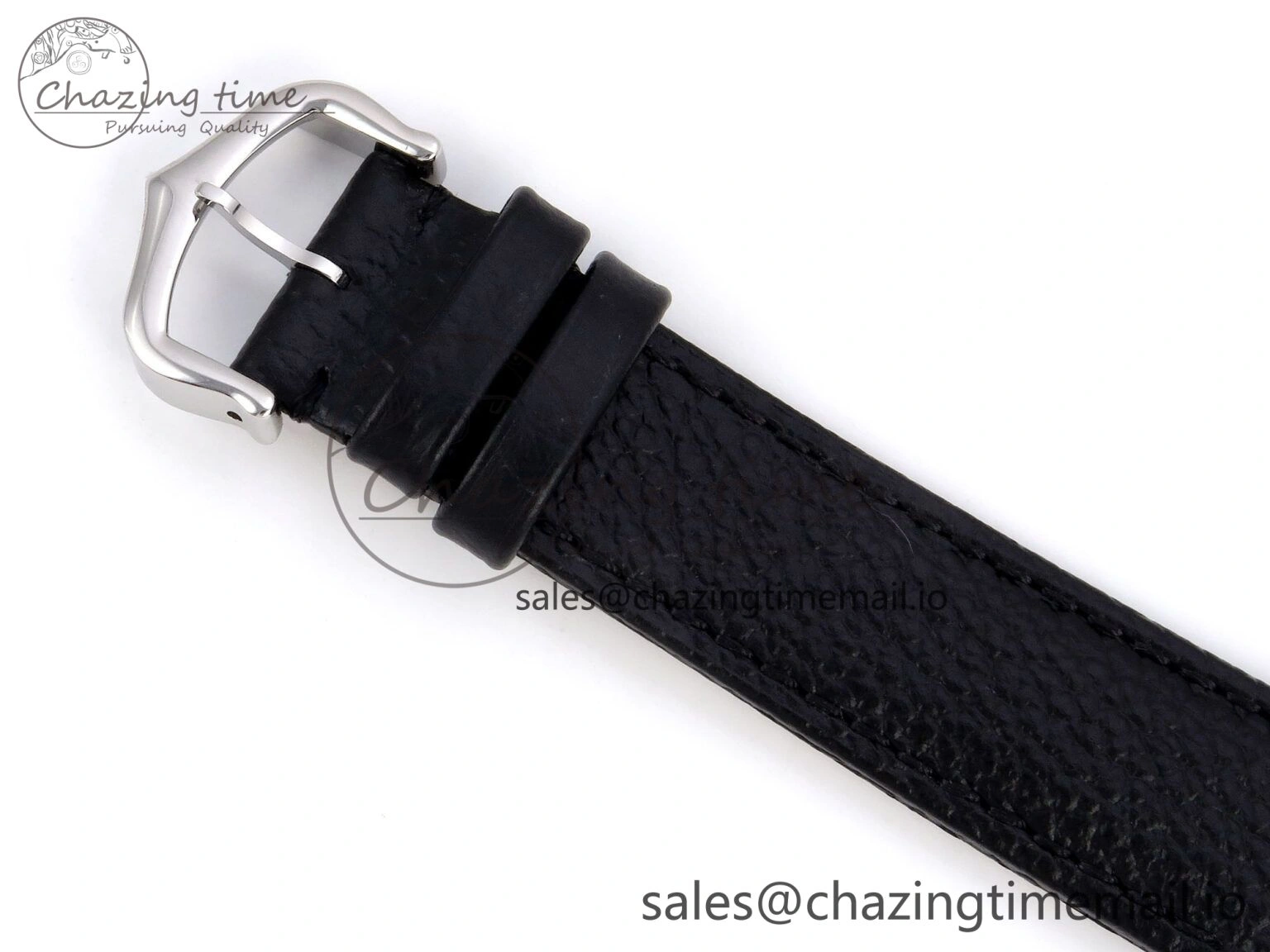 Santos Dumont 31.4mm SS RG AF 1:1 Best Edition Silver Dial on Black Leather Strap A157