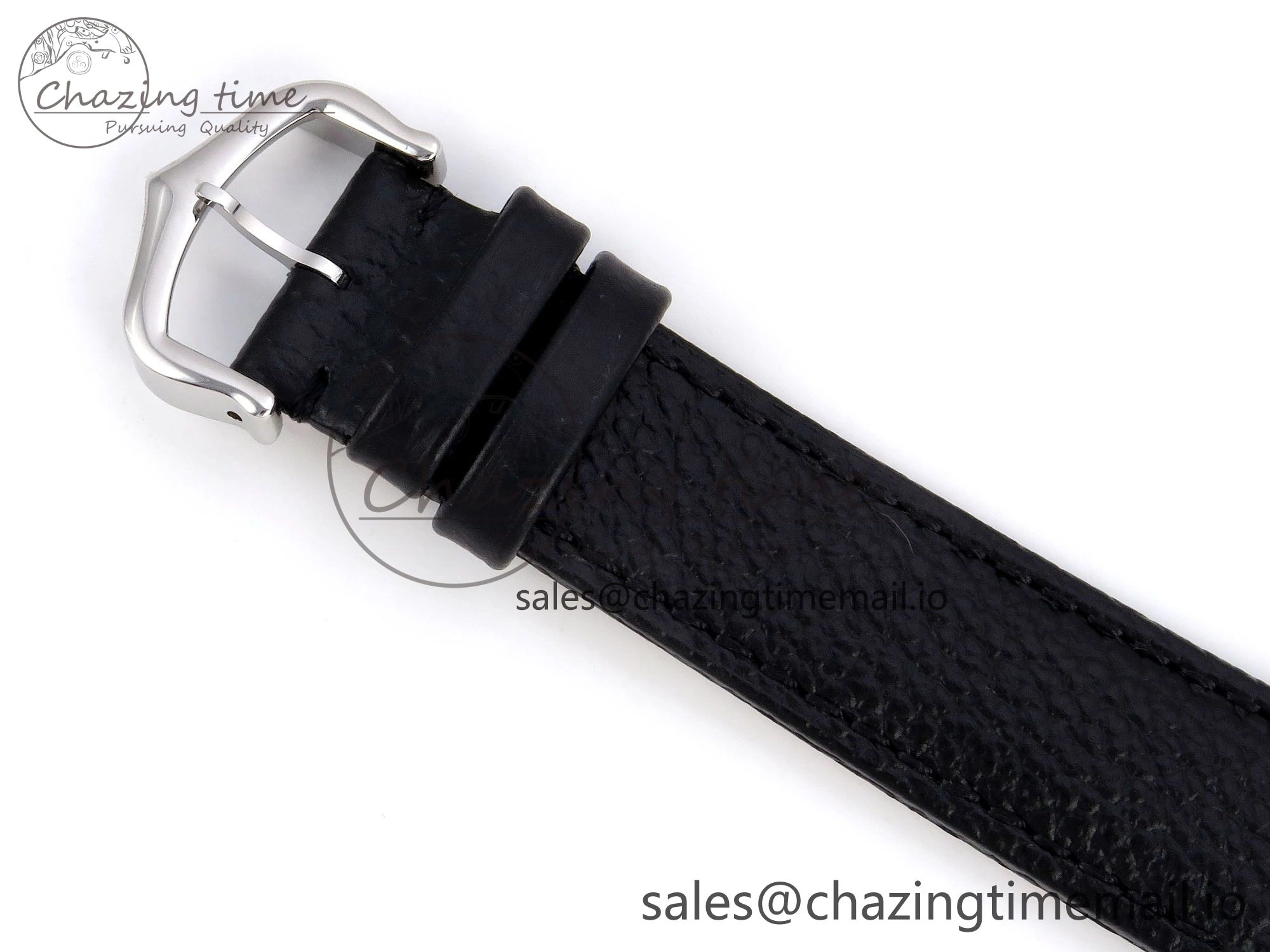 Santos Dumont 31.4mm SS RG AF 1:1 Best Edition Silver Dial on Black Leather Strap A157