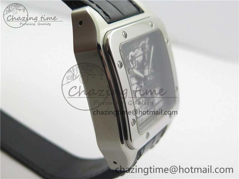 Santos WM505914 45mm SS WWF Maker 3 Dial with Closed Caseback On Black Leather Strap A2824