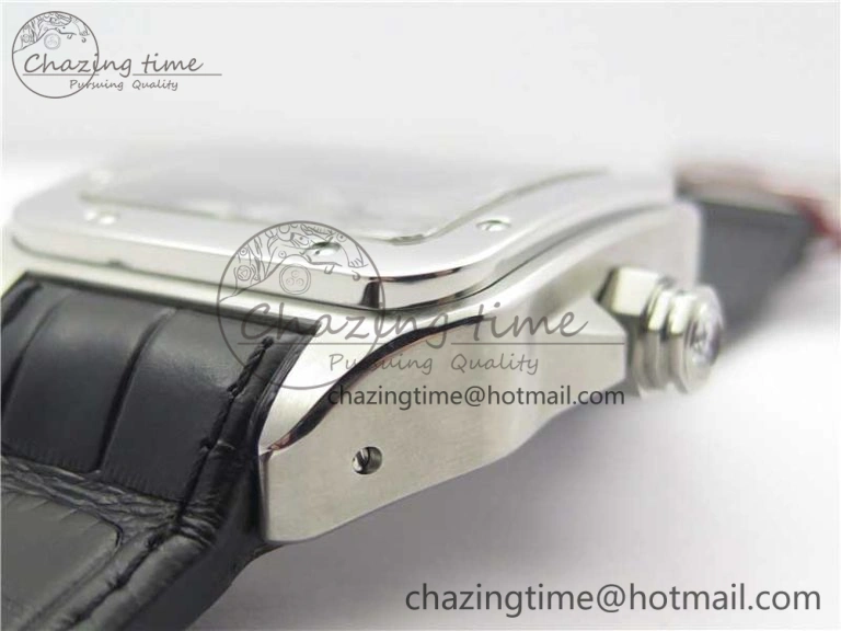Santos WM505914 45mm SS WWF Maker 3 Dial with Closed Caseback On Black Leather Strap A2824