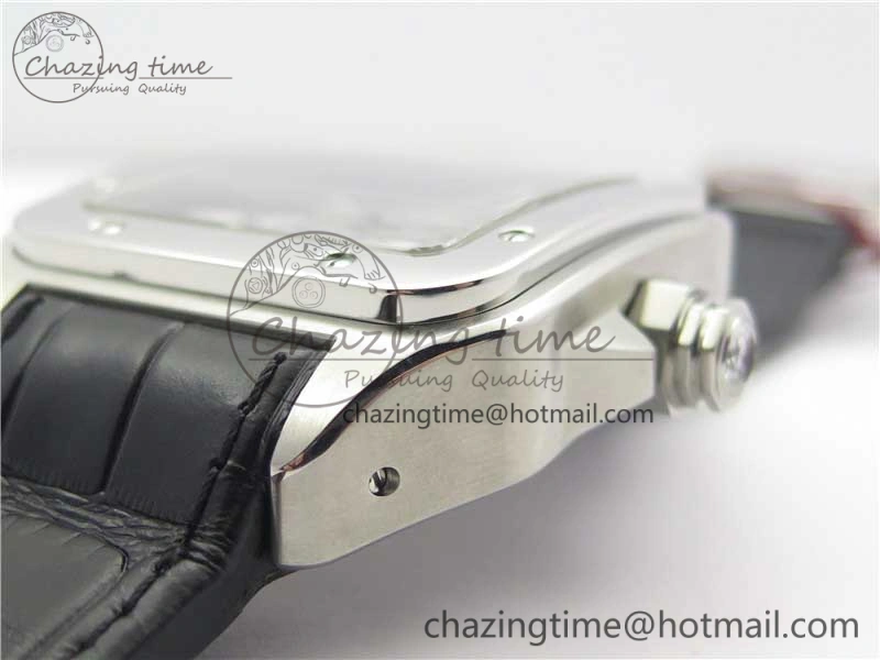 Santos WM505914 45mm SS WWF Maker 3 Dial with Closed Caseback On Black Leather Strap A2824