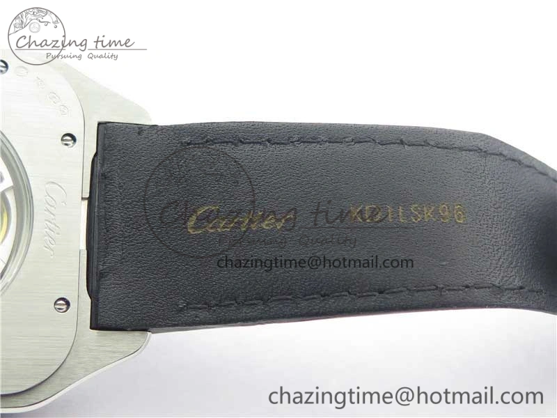 Santos WM505914 45mm SS WWF Maker 3 Dial with Display Caseback On Black Leather Strap A2824
