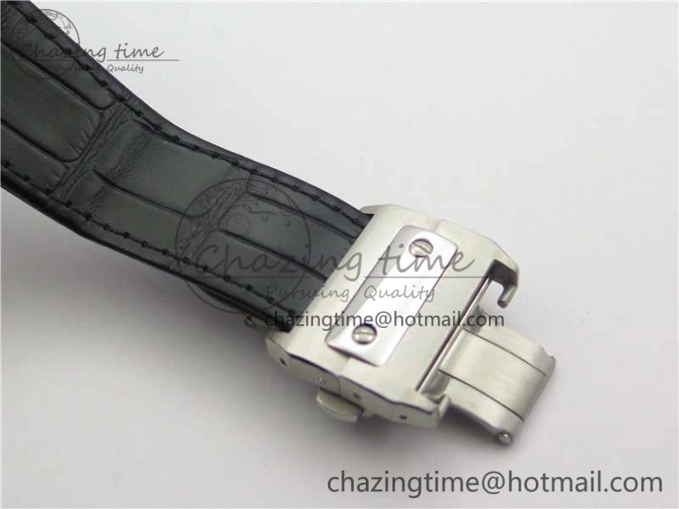 Santos WM505914 45mm SS WWF Maker 3 Dial with Display Caseback On Black Leather Strap A2824