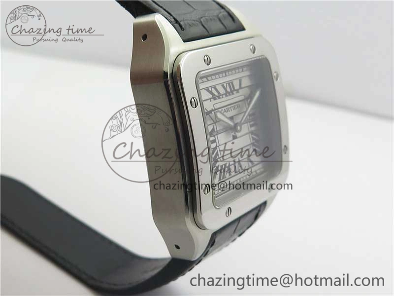 Santos WM505914 45mm SS WWF Maker 3 Dial with Display Caseback On Black Leather Strap A2824