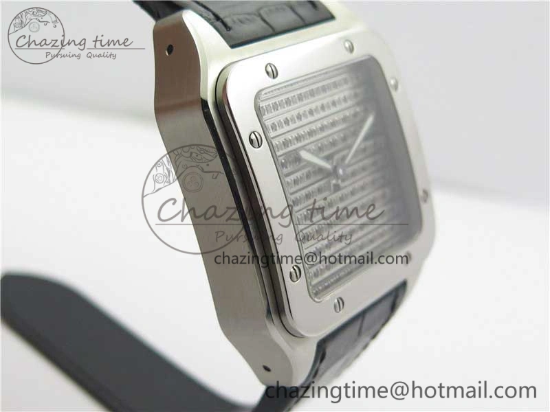 Santos WM505914 45mm SS WWF Maker 3 Dial with Display Caseback On Black Leather Strap A2824